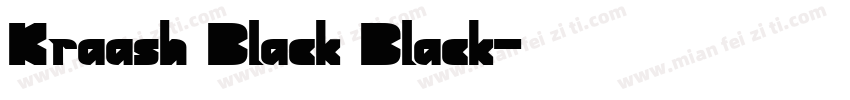 Kraash Black Black字体转换